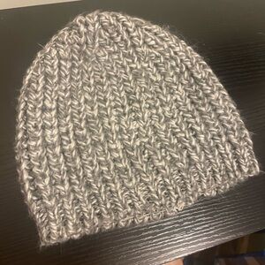 Divided gray beanie
